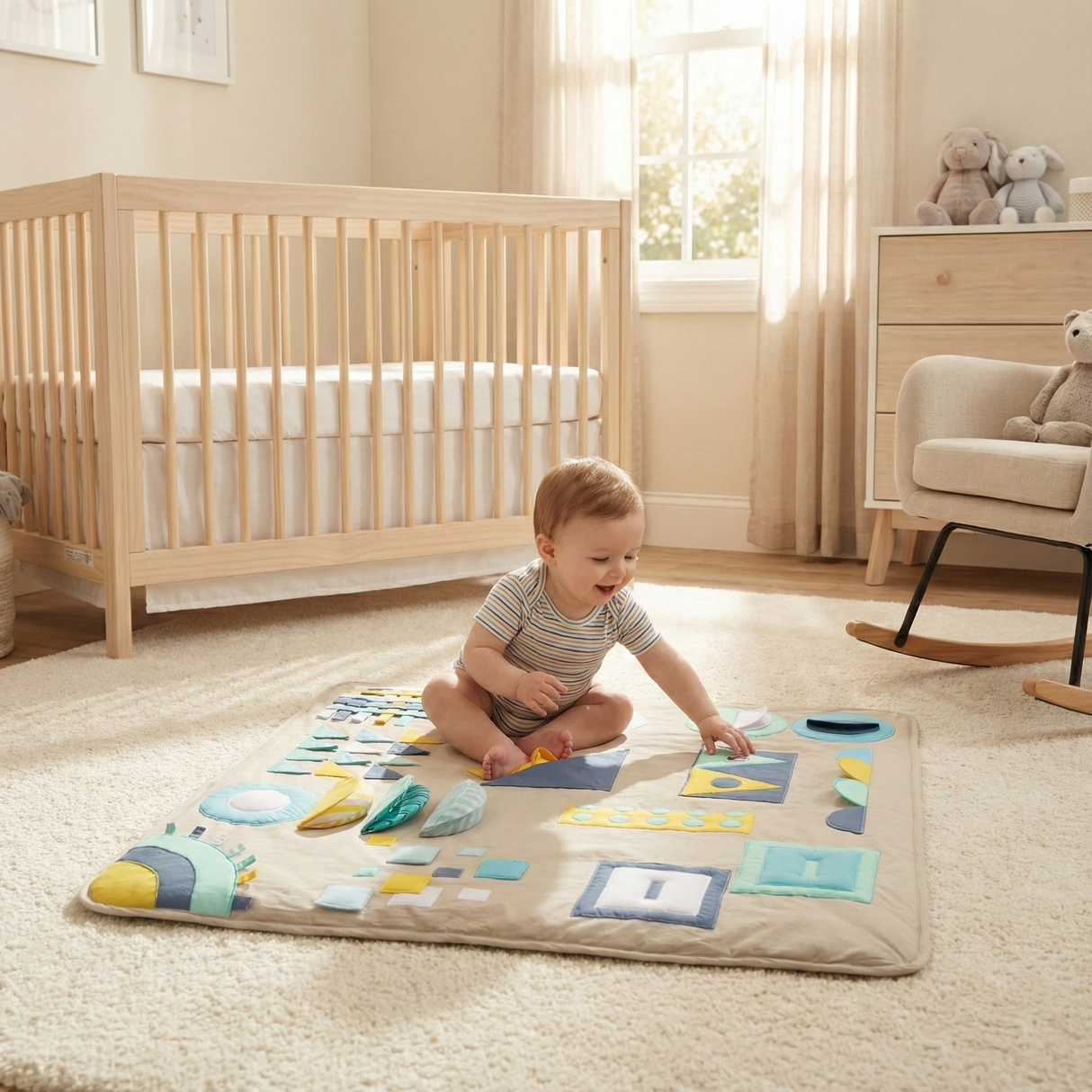 Shapes baby play mat