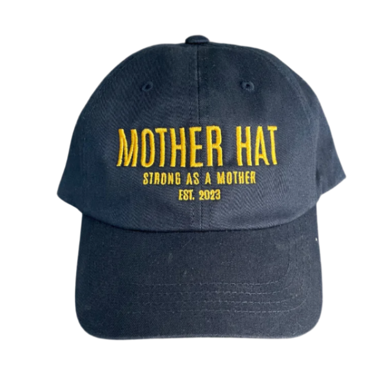 The Mother Hat Embroidered Dad Hat- Navy - HoneyBug