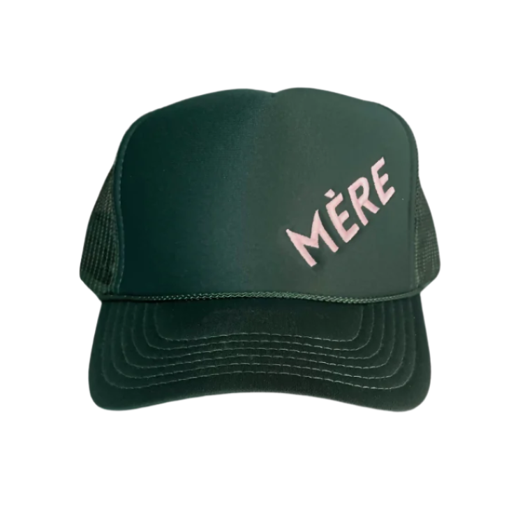 MÉRE - Embroidered Trucker Hat - Forest Green - HoneyBug