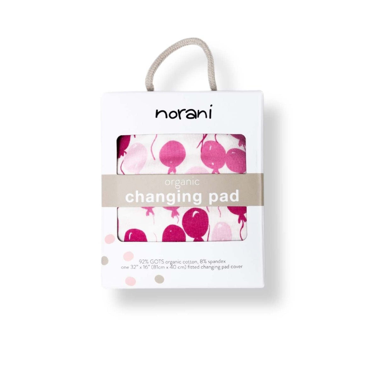 Organic Changing Pad Cover - Pink Balloons