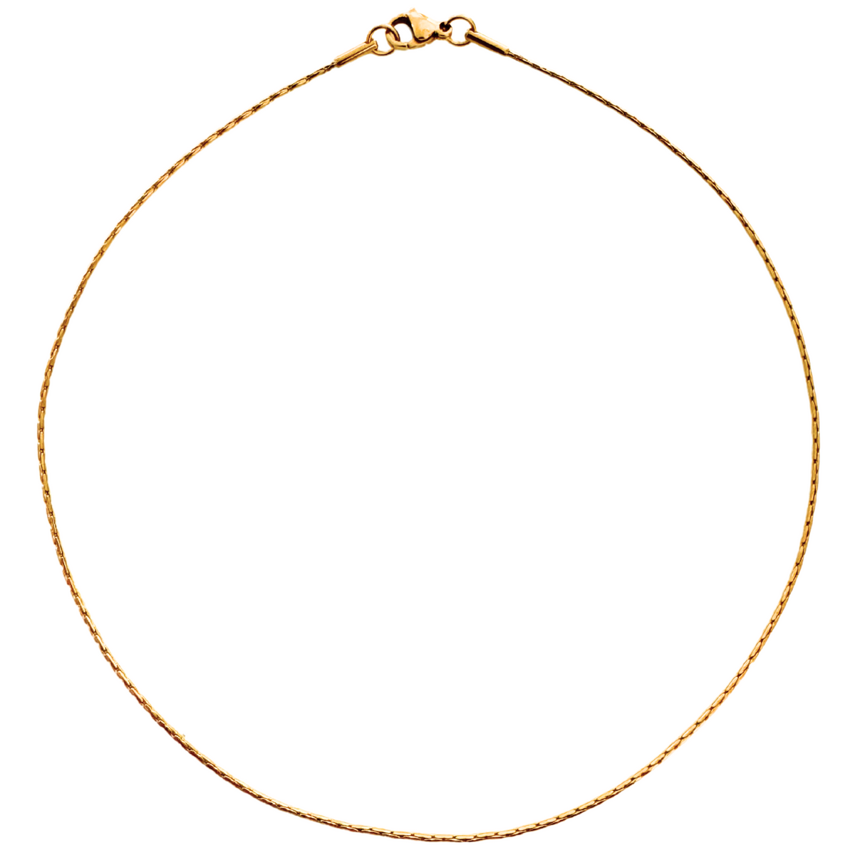 Esther Long Box Chain Choker Necklace - HoneyBug