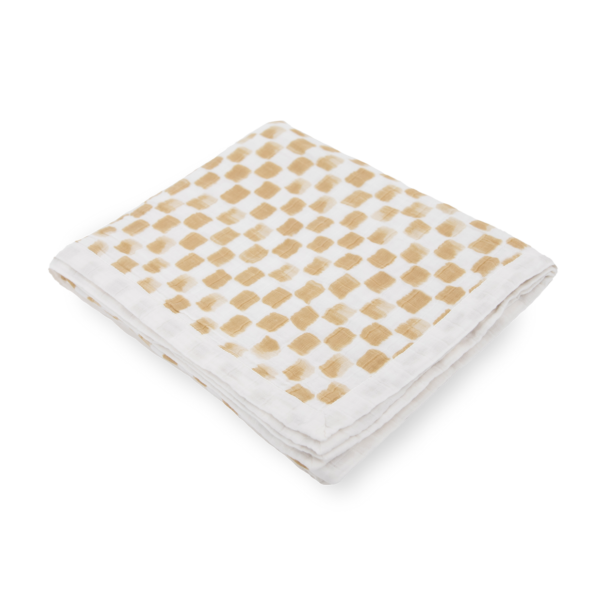 Cotton Muslin Quilted Throw - Adobe Checker - HoneyBug