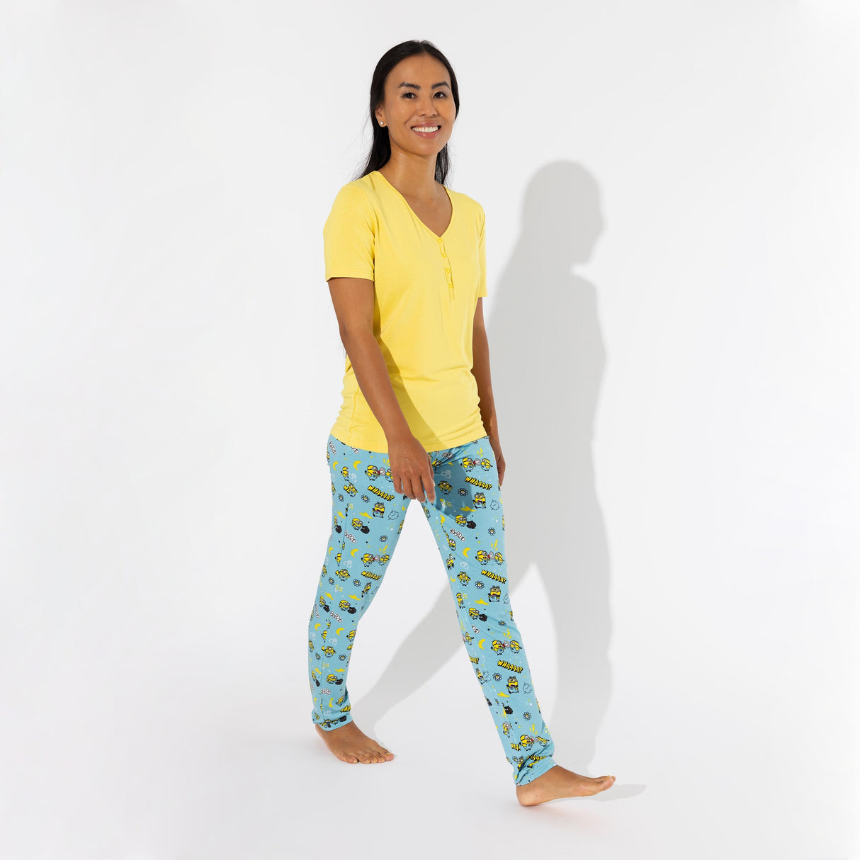 Minions Bello Banana Bamboo Women's Pajama Set - HoneyBug