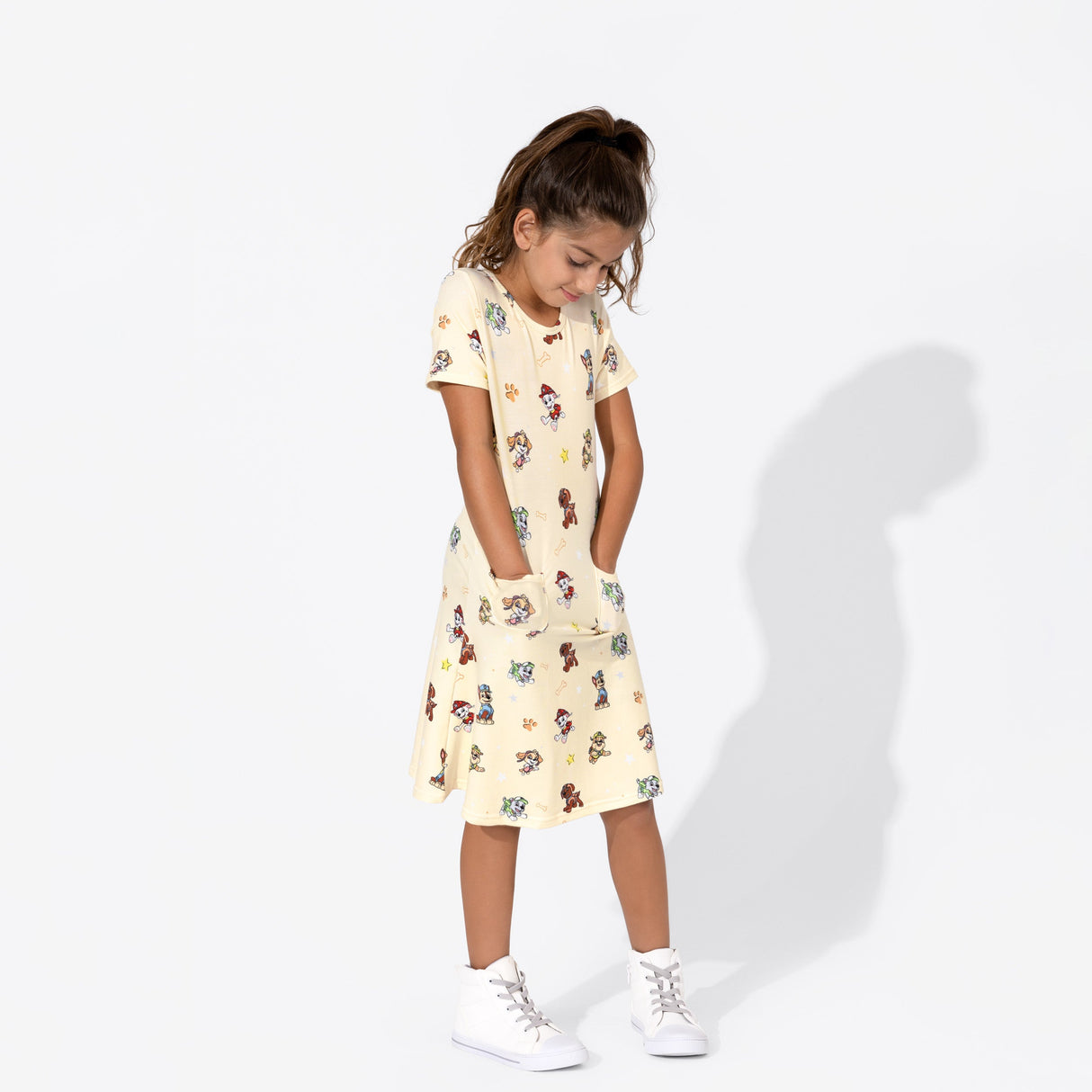 PAW Patrol: Classic Bamboo Terry Daywear Girls' Short Sleeve Dress - HoneyBug