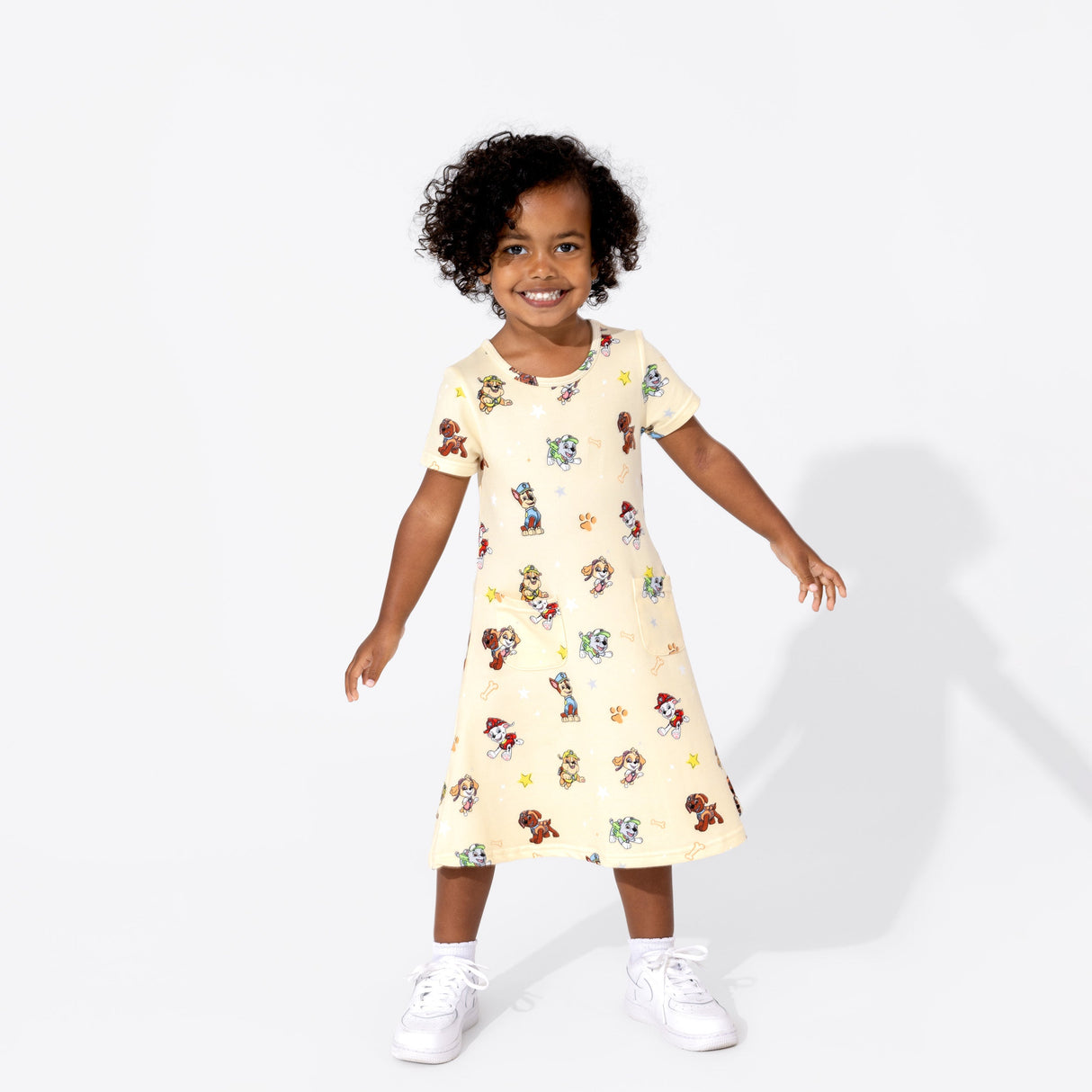PAW Patrol: Classic Bamboo Terry Daywear Girls' Short Sleeve Dress - HoneyBug
