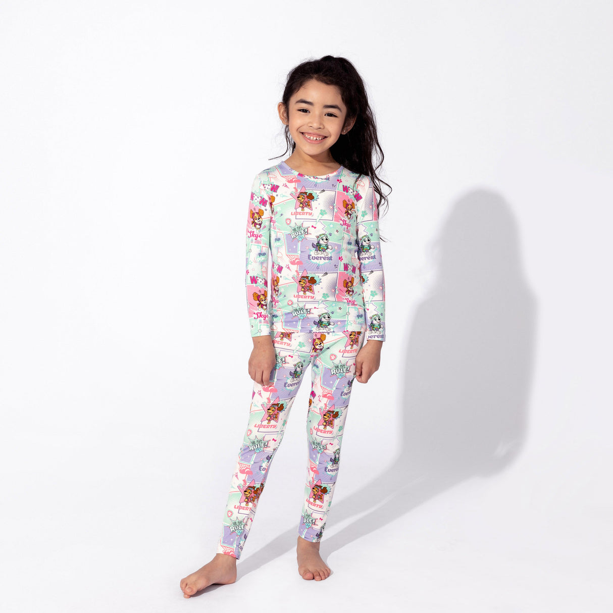 PAW Patrol: Comic Girl Pups Bamboo Kids Pajamas - HoneyBug