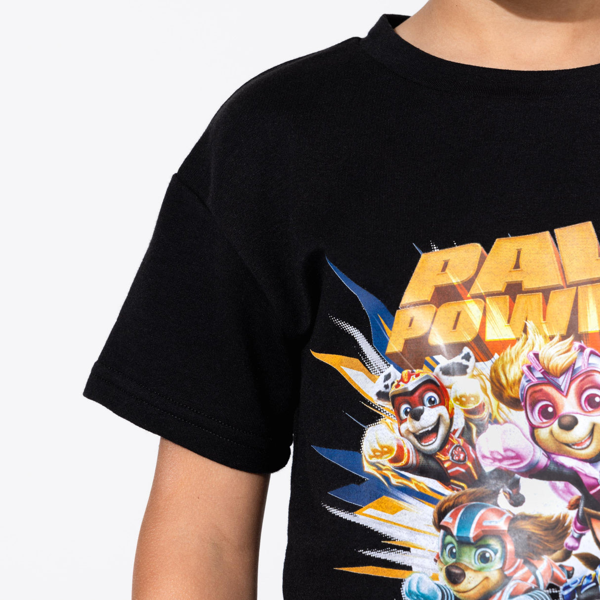 PAW Patrol: The Mighty Movie Obsidian Black Bamboo Terry Kids Oversized T-Shirt - HoneyBug