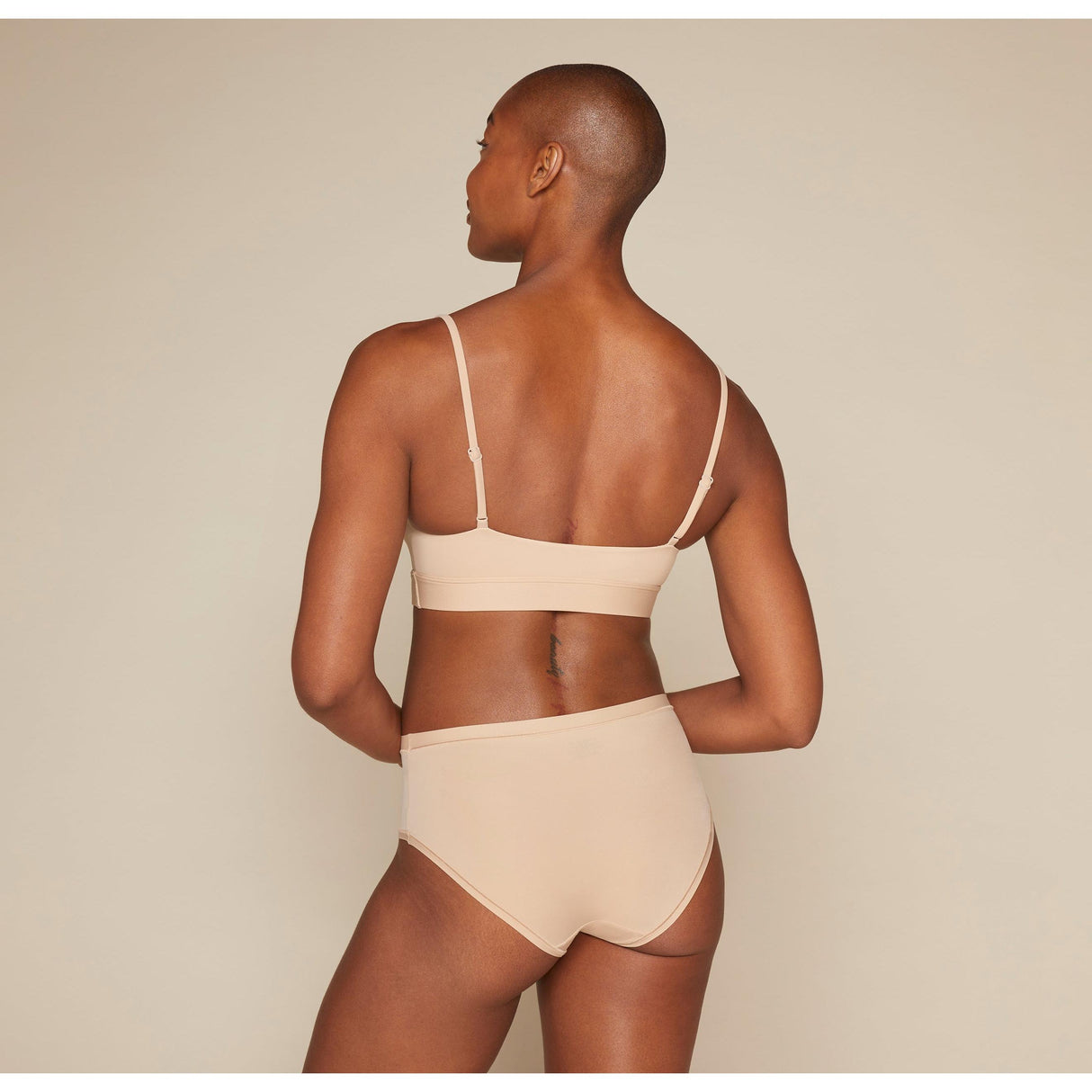 Bliss Scoop Bralette - Beige - HoneyBug