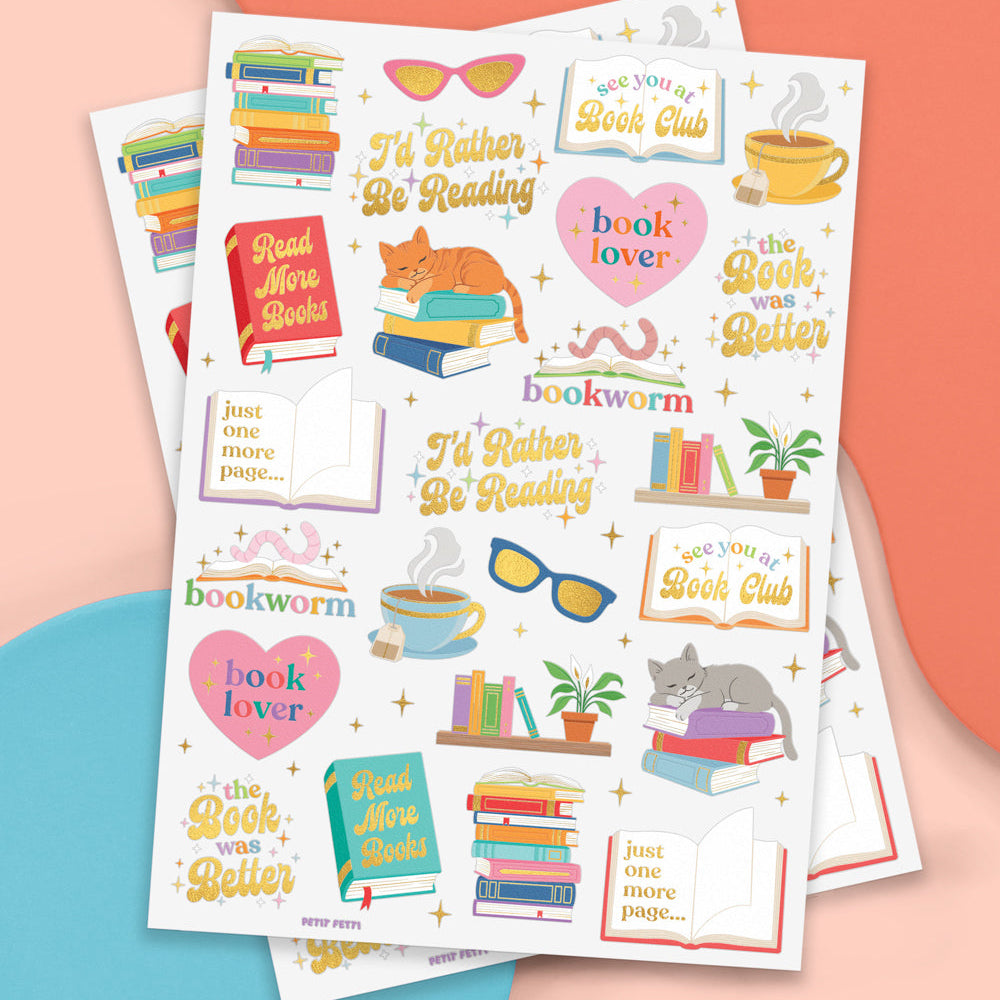 Book Lover Tats - 48 Foil Temporary Tattoos