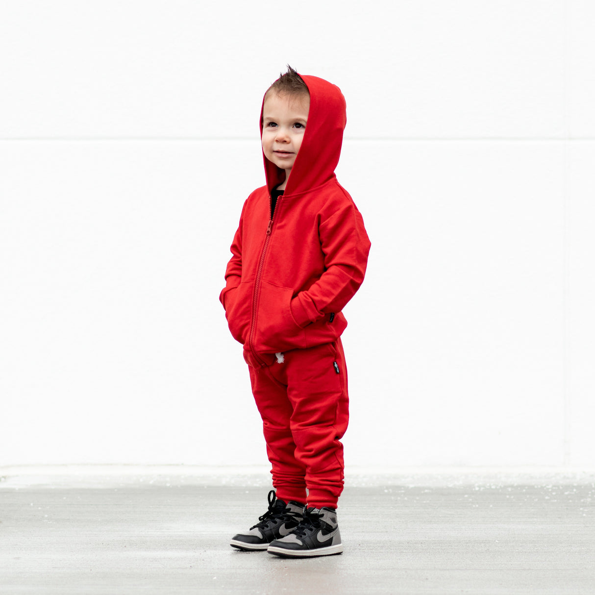JOGGERS- Red Bamboo French Terry - HoneyBug