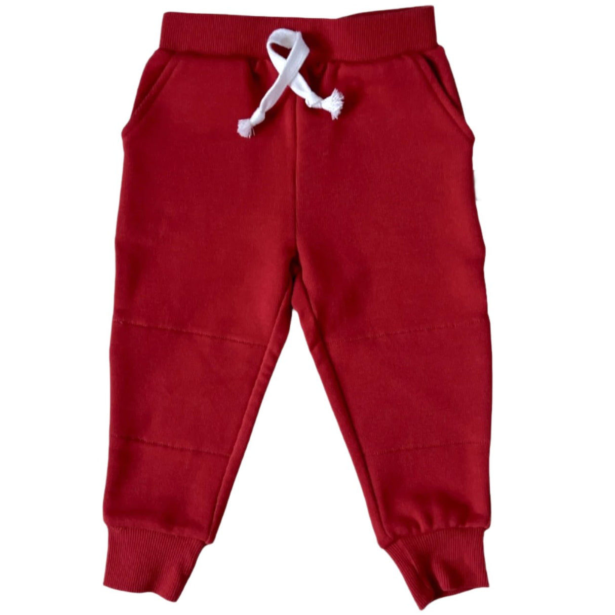 JOGGERS- Red Bamboo French Terry - HoneyBug
