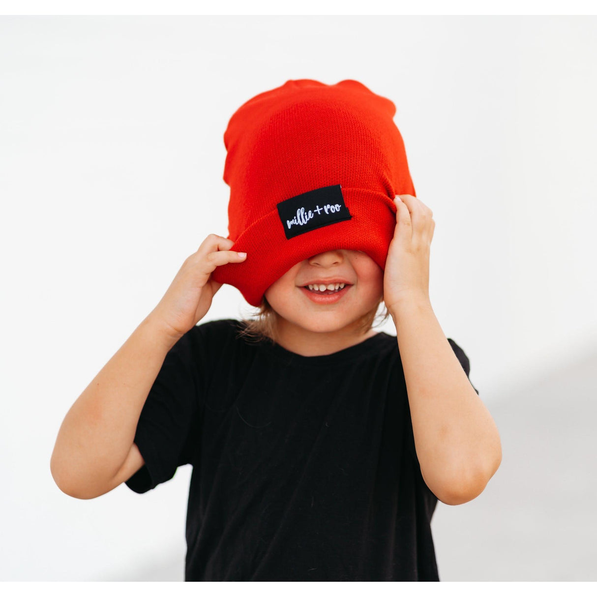 BAMBOO CUFF BEANIE- Red - HoneyBug