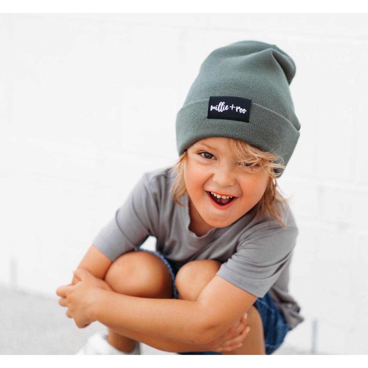 BAMBOO CUFF BEANIE- Moss - HoneyBug