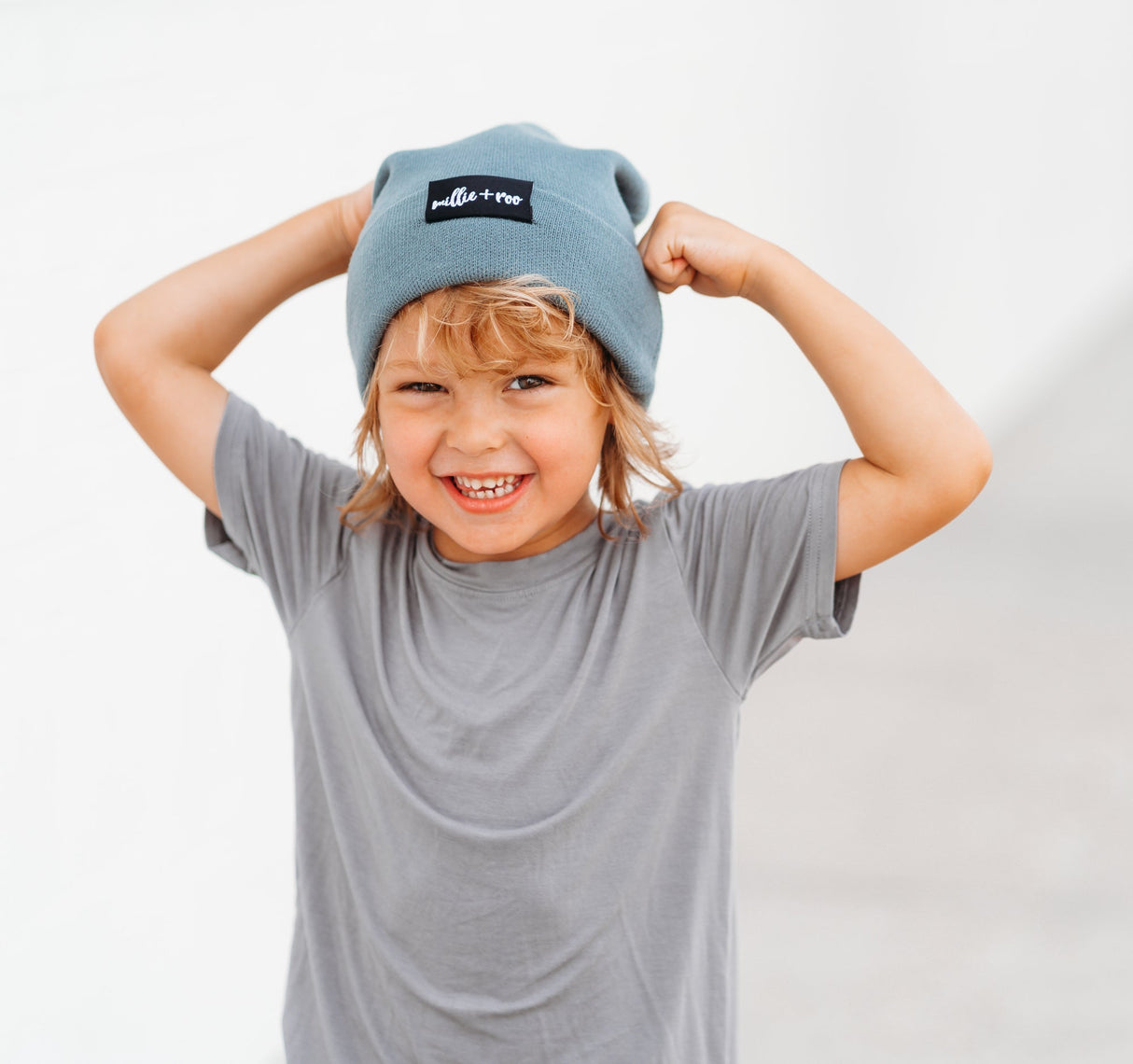 BAMBOO CUFF BEANIE- Slate - HoneyBug