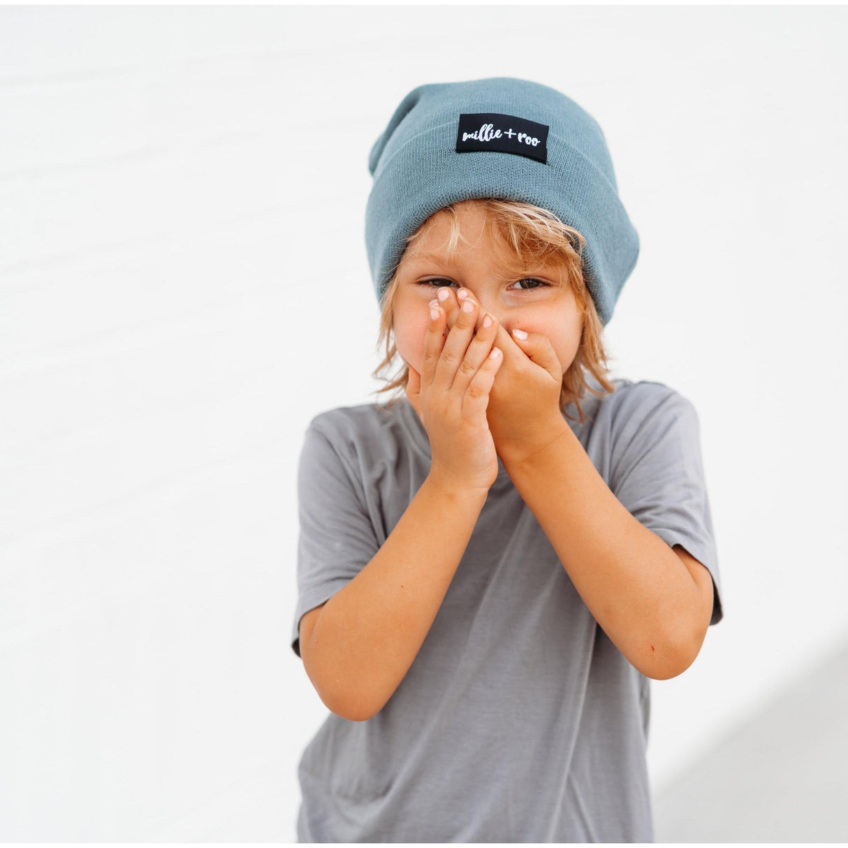 BAMBOO CUFF BEANIE- Slate - HoneyBug