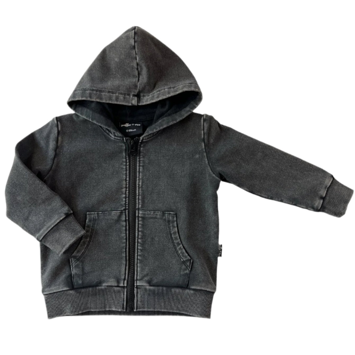 ZIP HOODIE- Midnight Snow Wash - HoneyBug
