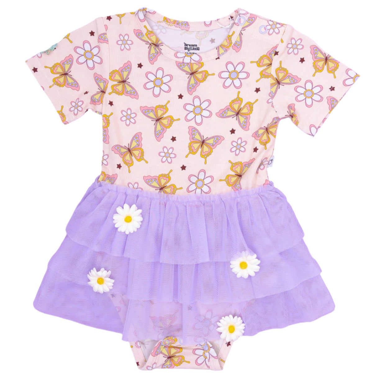 BLOSSOMIN' BUTTERFLY DREAM TUTU BODYSUIT DRESS - HoneyBug