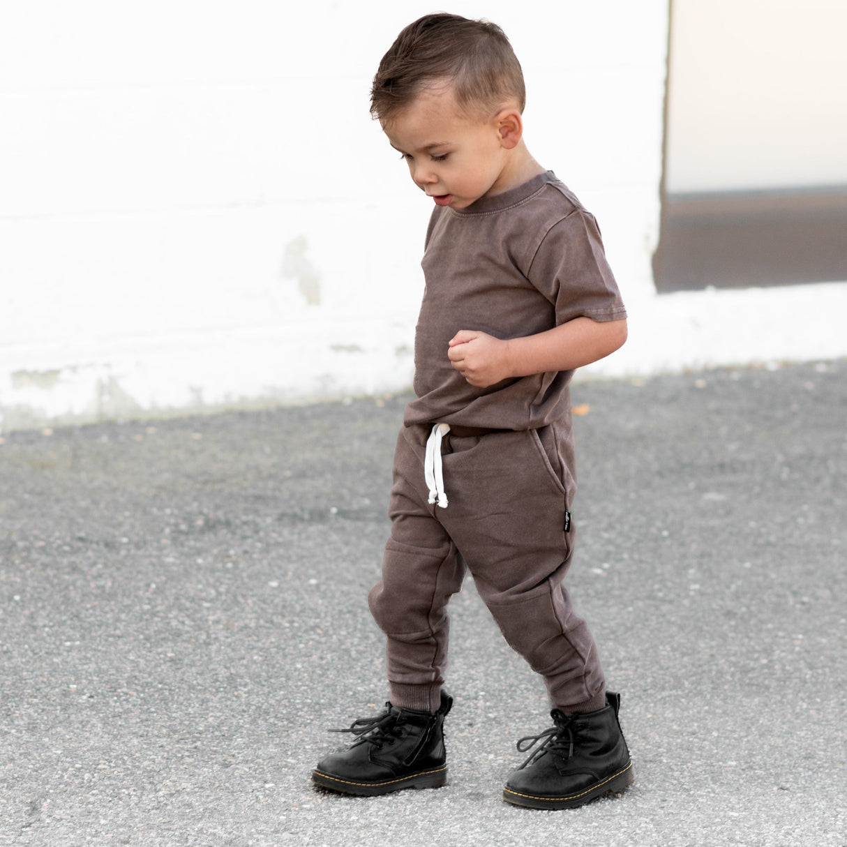 JOGGERS- Bark Snow Wash French Terry - HoneyBug