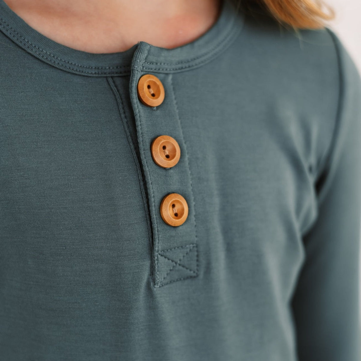 HENLEY LONG SLEEVE- Slate - HoneyBug