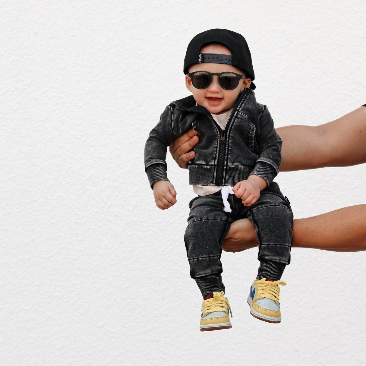 ZIP HOODIE- Midnight Snow Wash - HoneyBug