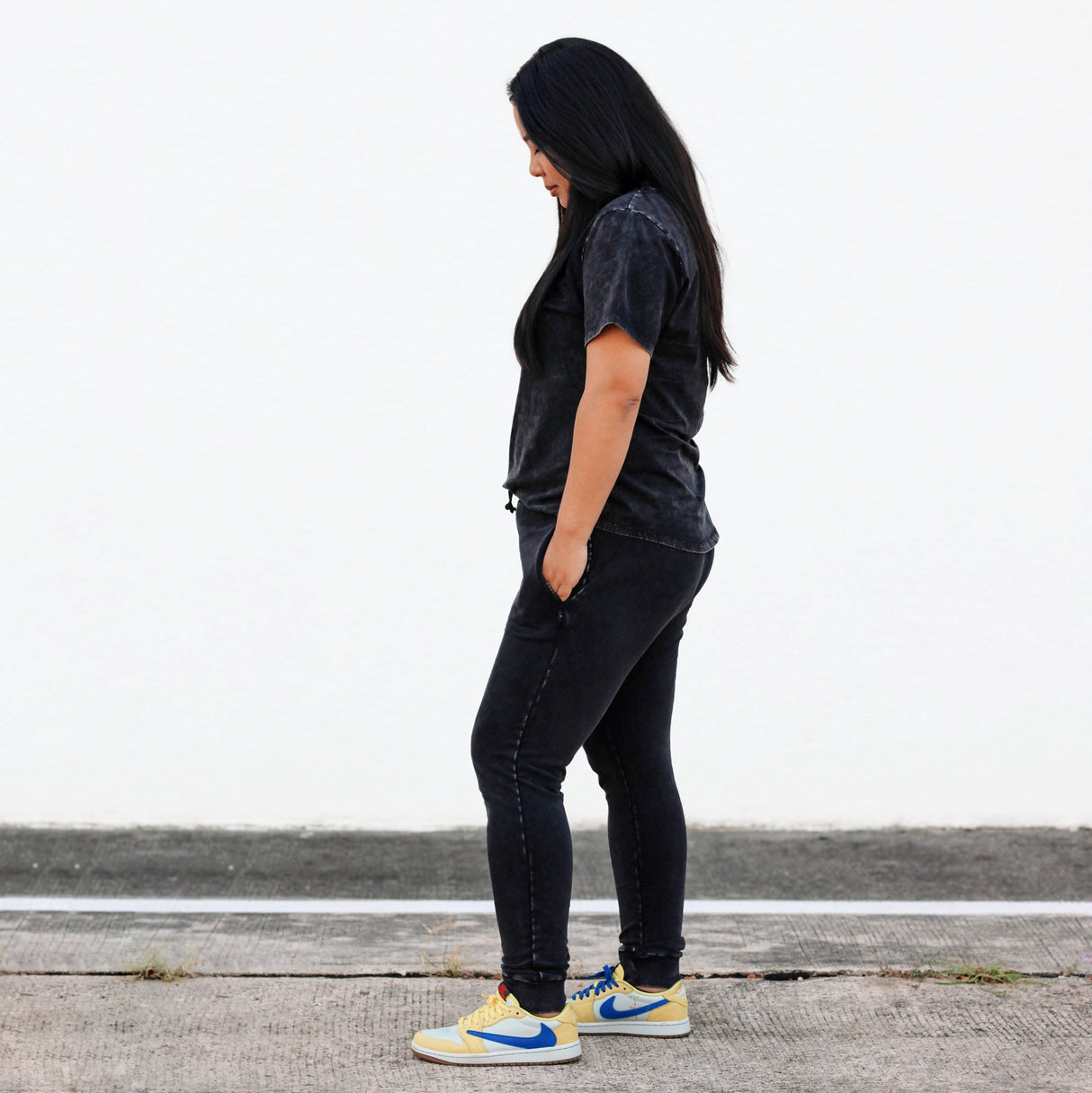 MAMA JOGGERS- Midnight Snow Wash - HoneyBug