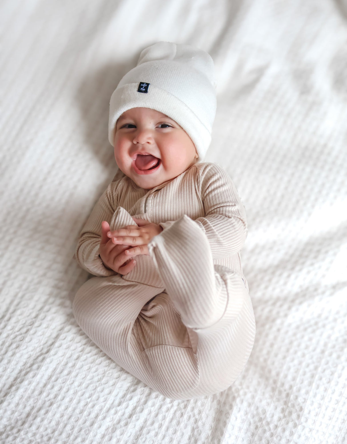 Zip Romper - Clay Ribbed - HoneyBug