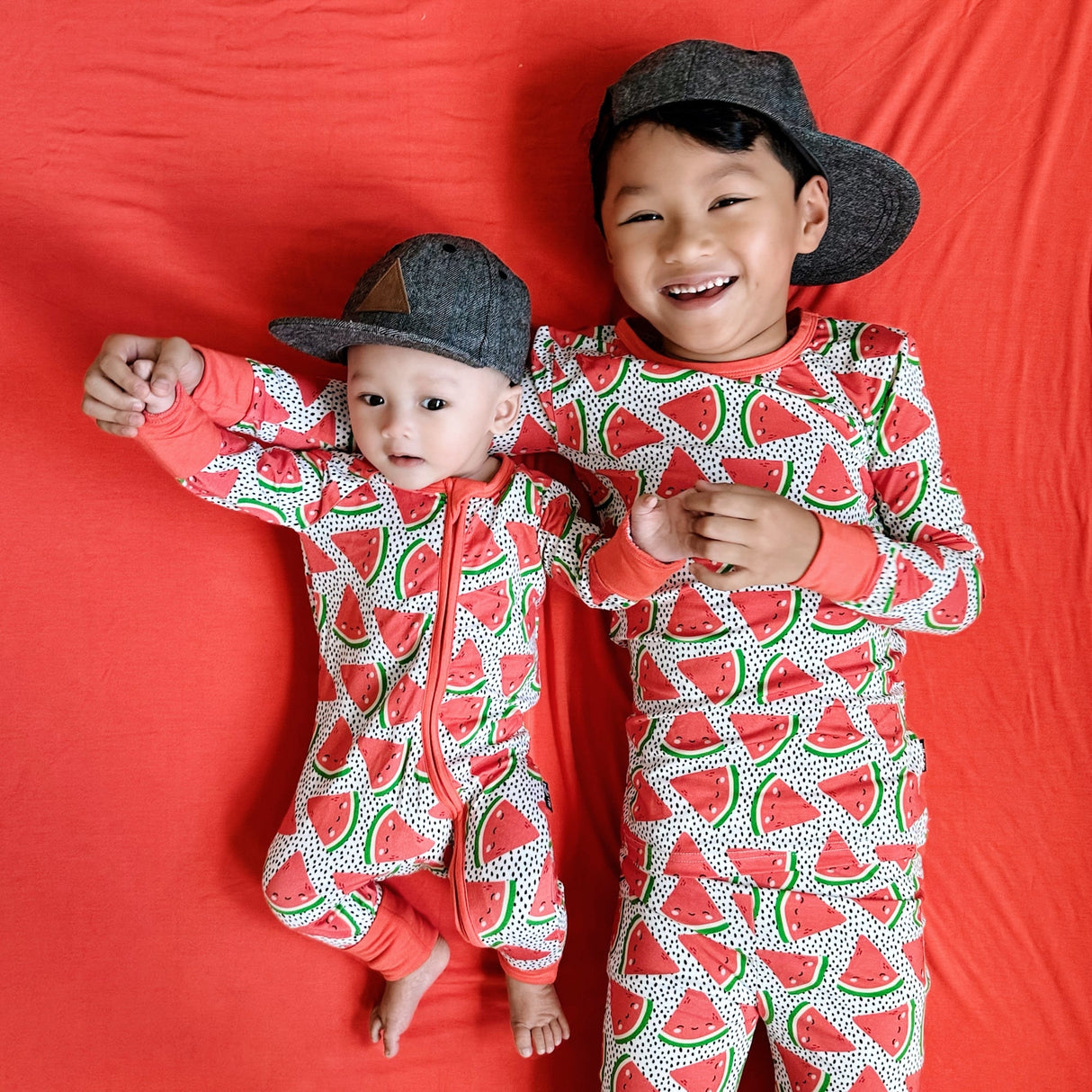 LONG SLEEVE 2 PIECE SETS- Kawaii Watermelon - HoneyBug