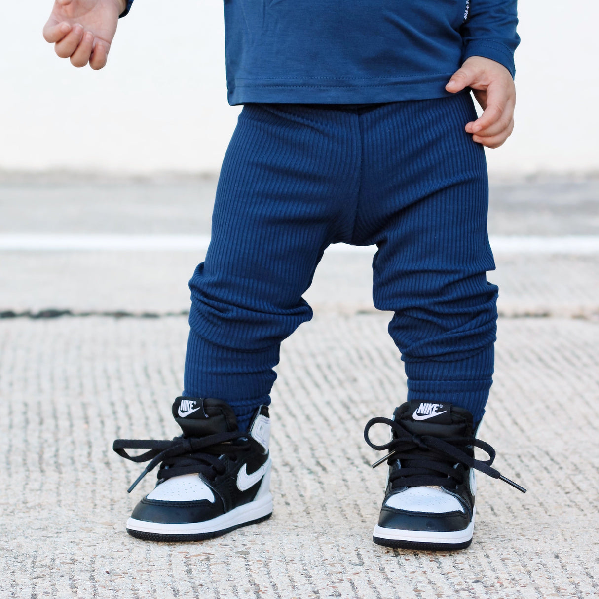 BAMBOO RIB LEGGINGS- Navy - HoneyBug