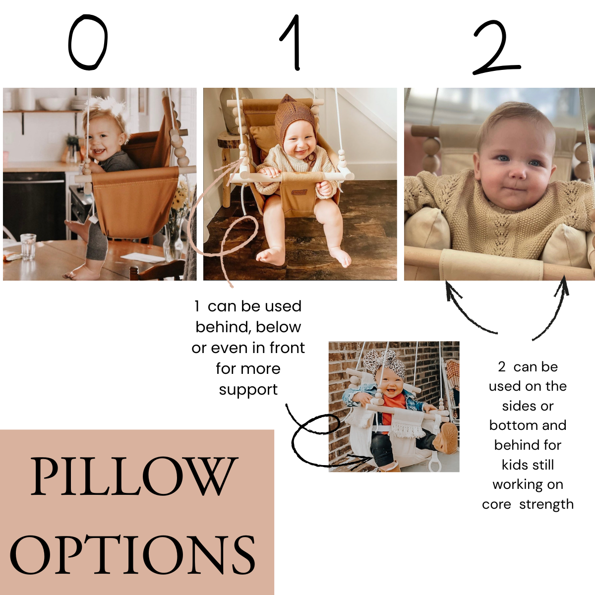 Organic Cotton Indoor High Back Swing Toffee