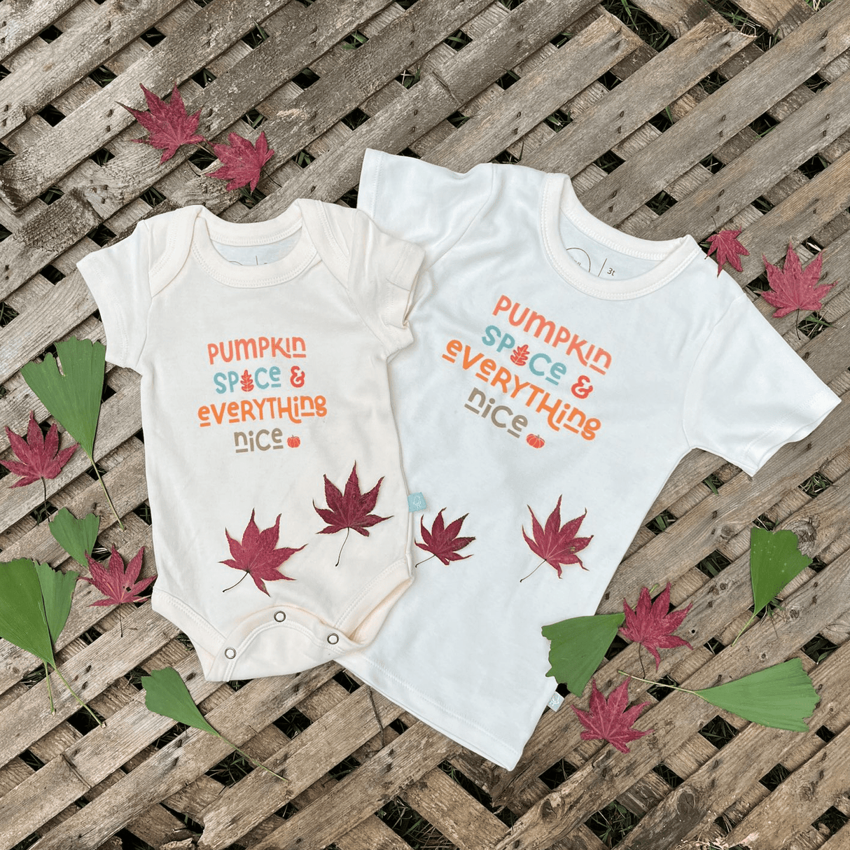 graphic bodysuit | pumpkin spice nice - HoneyBug