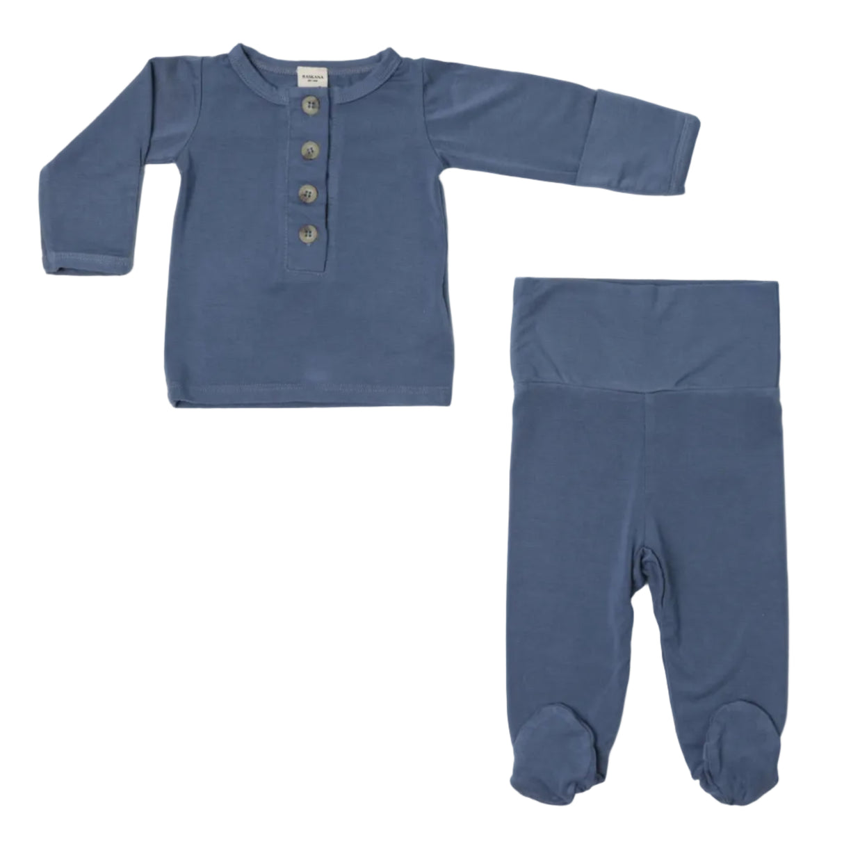 GOLDIE || INFANT LONG SLEEVE HENLEY TOP AND BOTTOM SET
