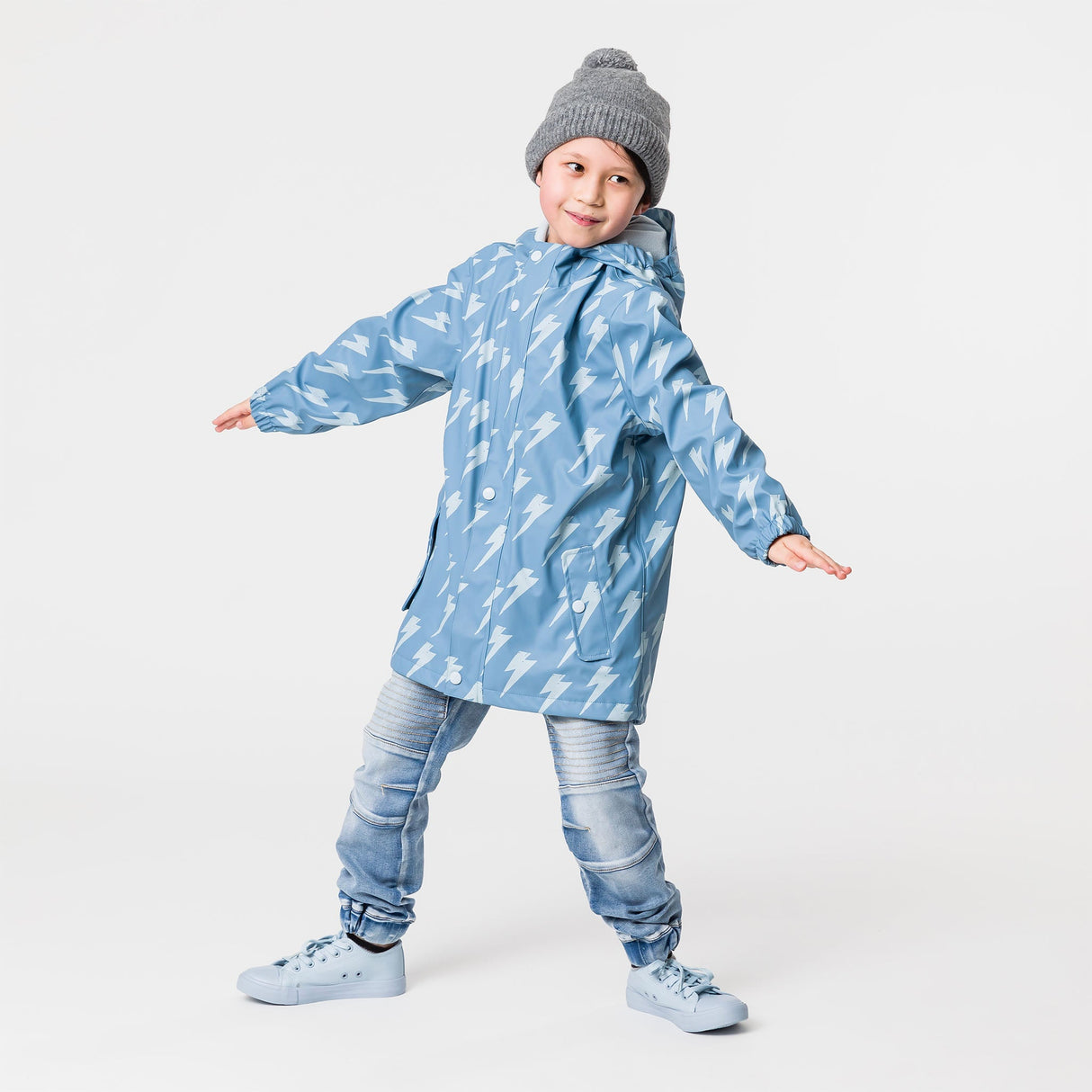 Lightning Bolt Recycled Waterproof Raincoat - HoneyBug
