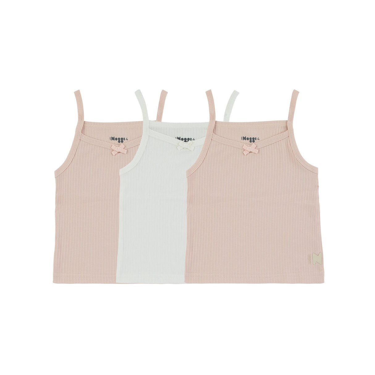Ribbed Mauve + White (3 Tanks) - HoneyBug