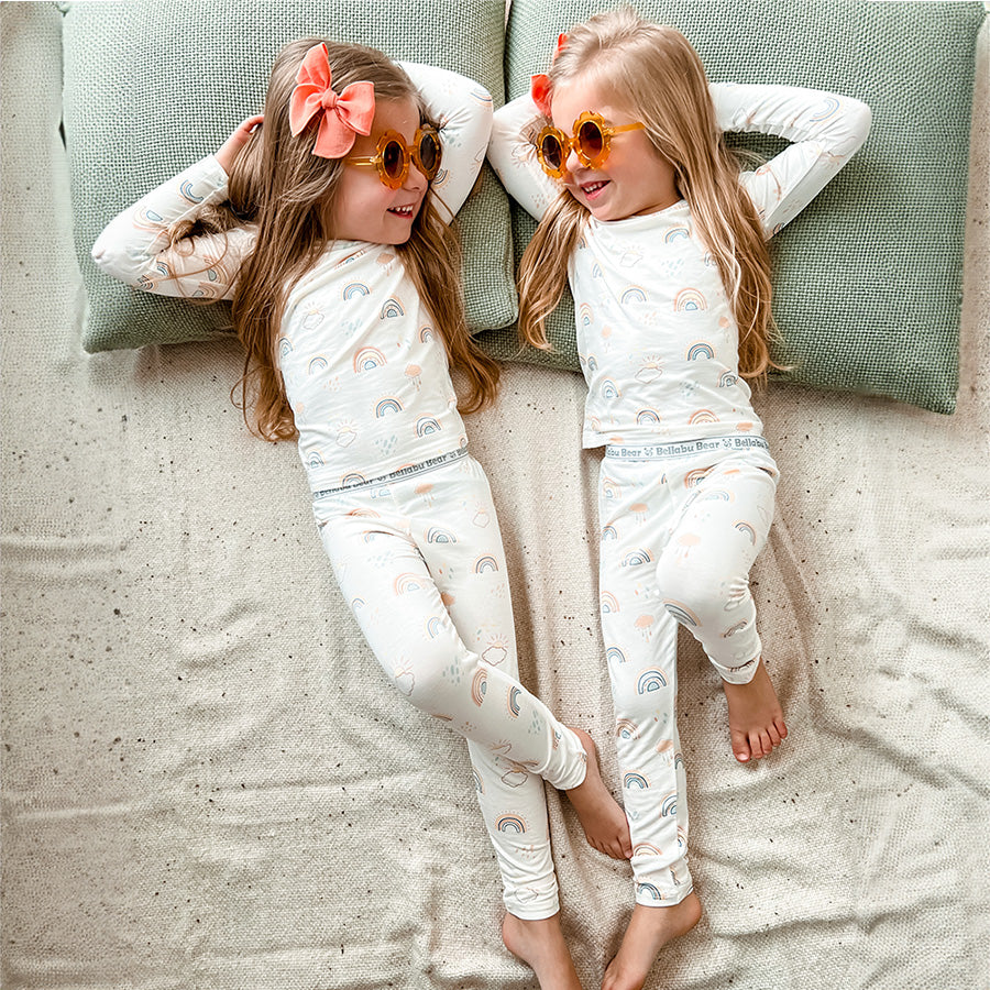 Rainbows Bamboo Kids Pajamas - HoneyBug