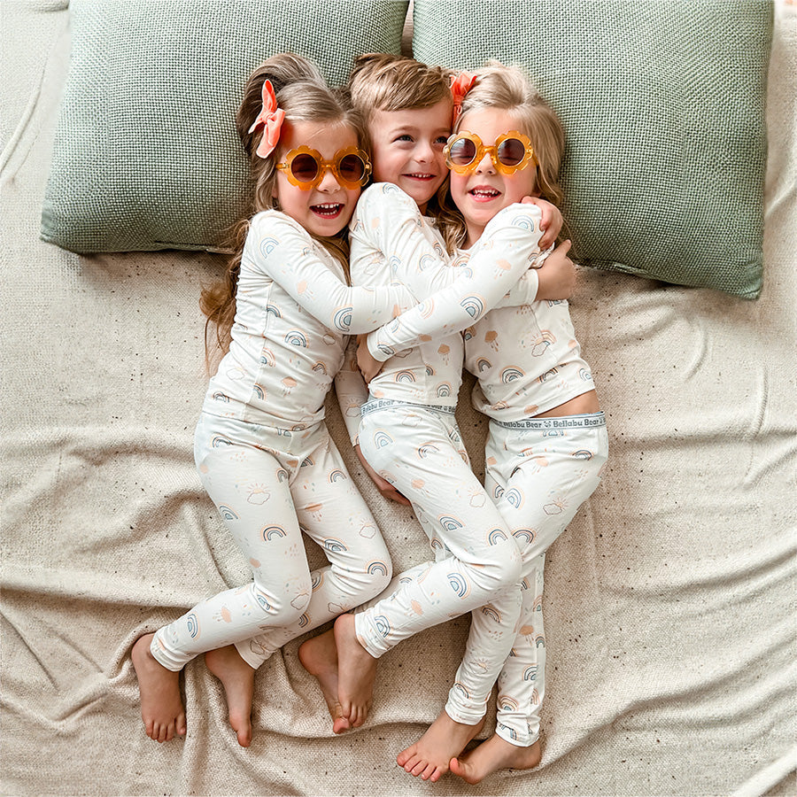 Rainbows Bamboo Kids Pajamas - HoneyBug