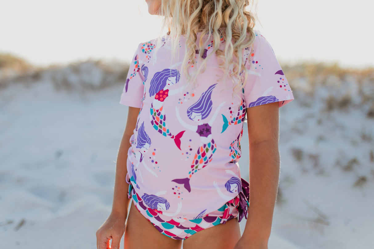 Sophie Mermaid Rash Guard Swimsuit - HoneyBug
