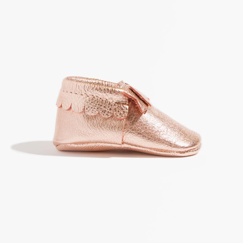 Rose Gold Bow Baby Shoe - HoneyBug