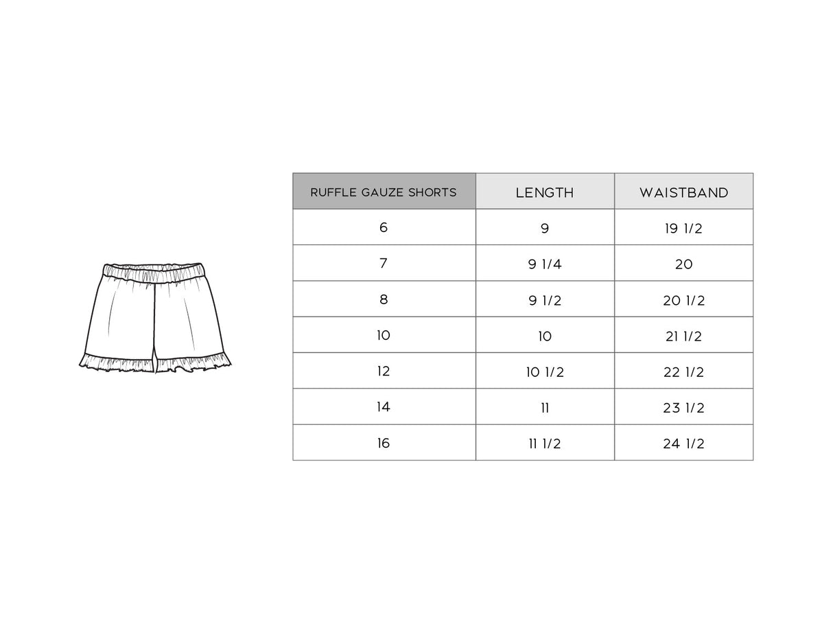Ruffle Gauze Shorts