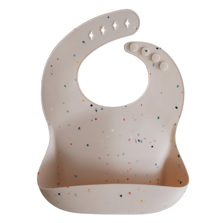 Silicone Baby Bib - Vanilla Confetti - HoneyBug