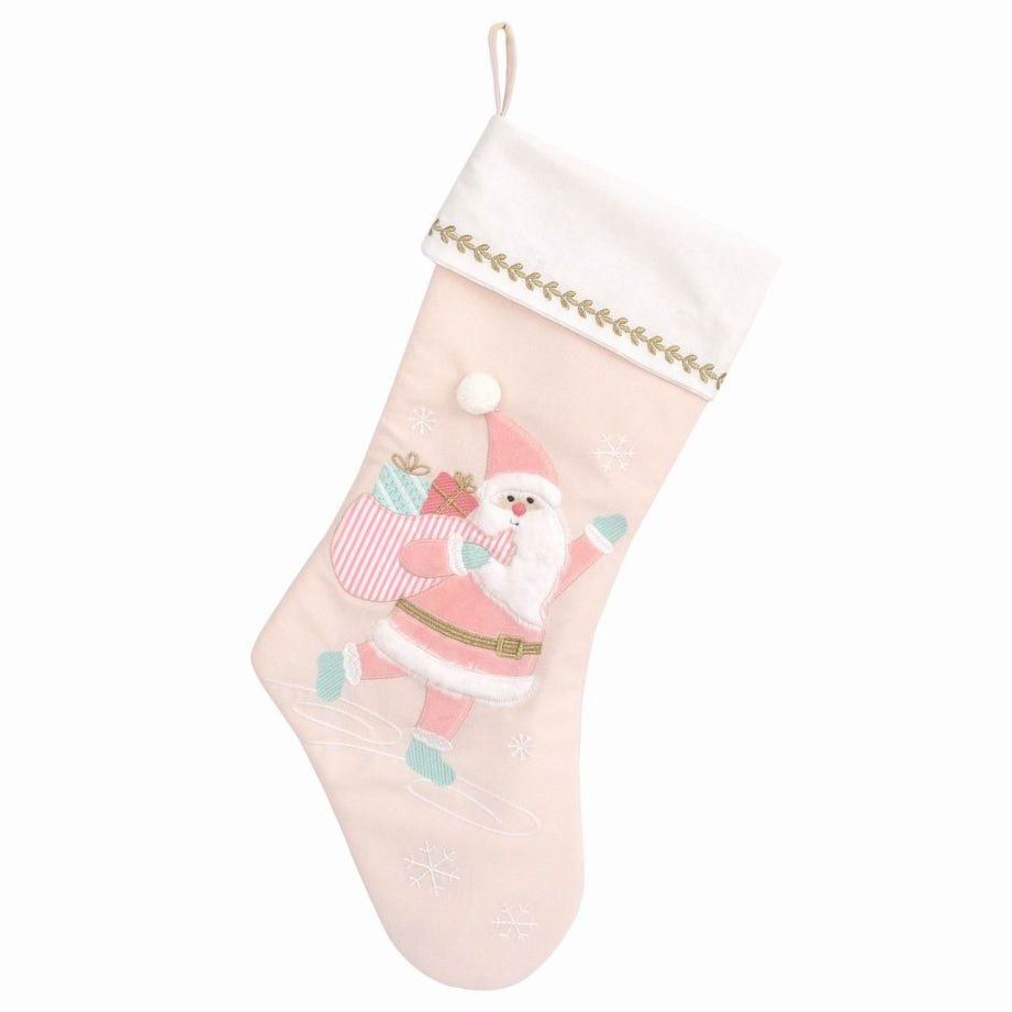 Pink Santa Stocking - HoneyBug
