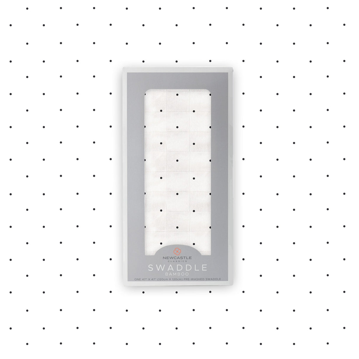 Black and White Polka Dot Bamboo Swaddle - HoneyBug