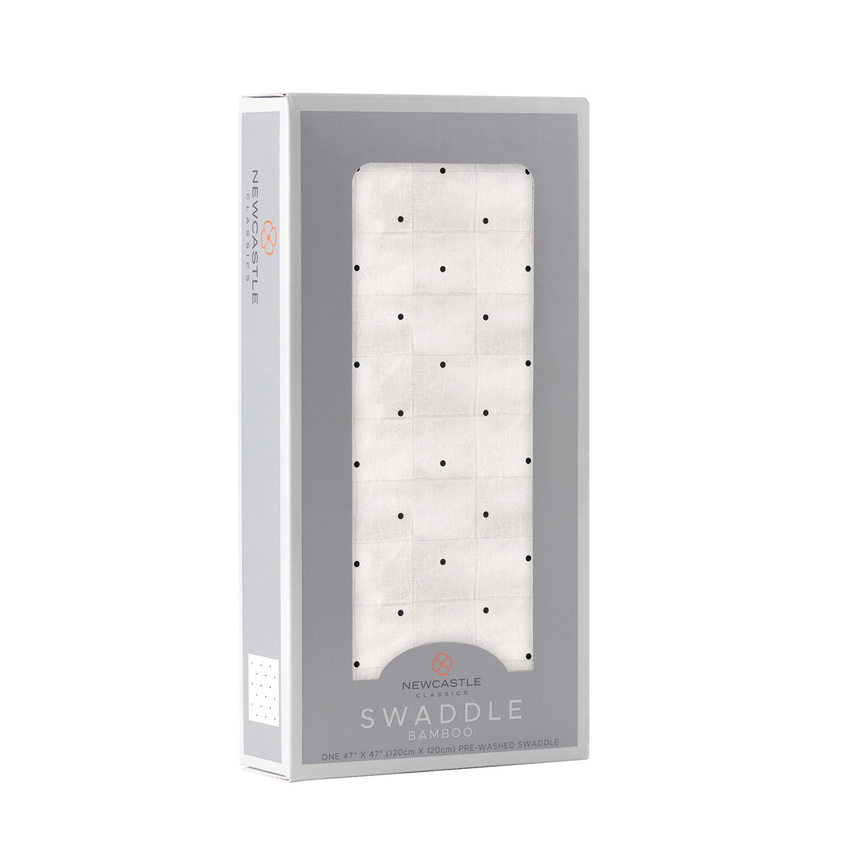 Black and White Polka Dot Bamboo Swaddle - HoneyBug