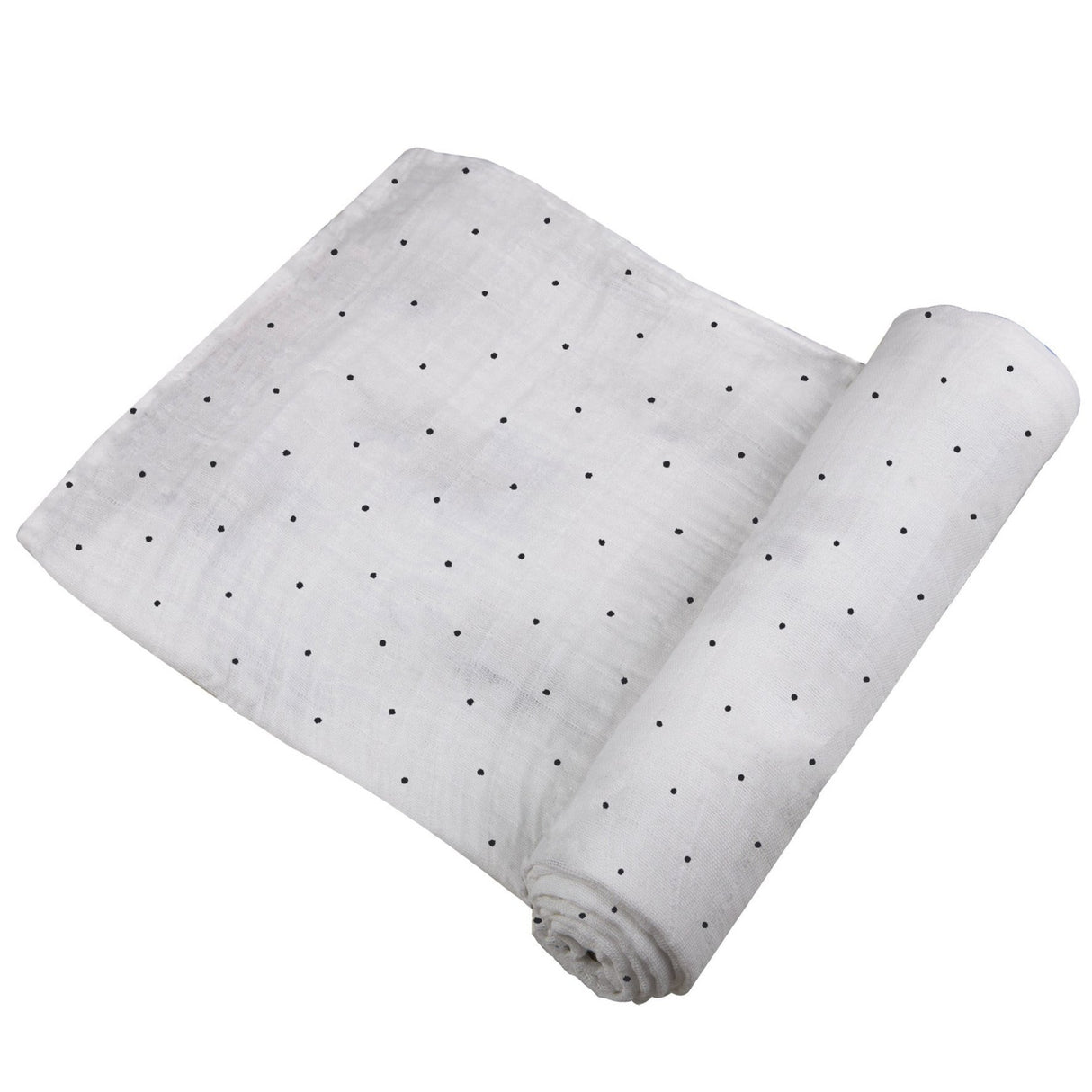 Black and White Polka Dot Bamboo Swaddle - HoneyBug