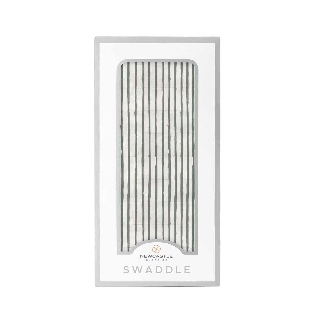 Sage Green Stripe Bamboo Swaddle - HoneyBug