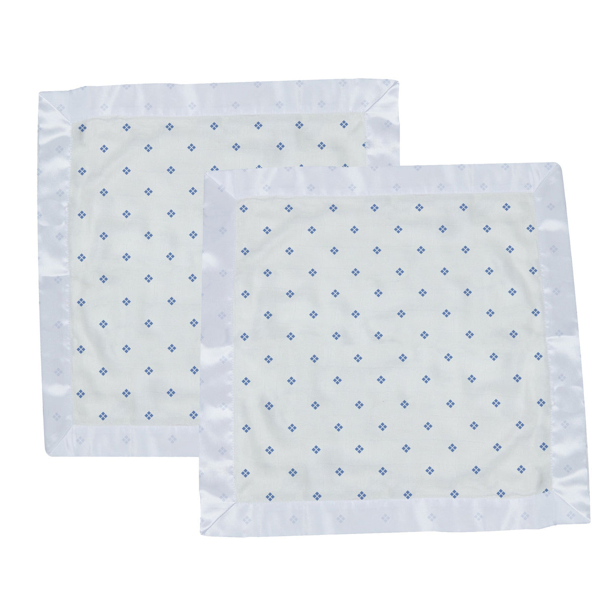 Periwinkle Diamond Polka Dot Bamboo Newcastle Blankie - HoneyBug