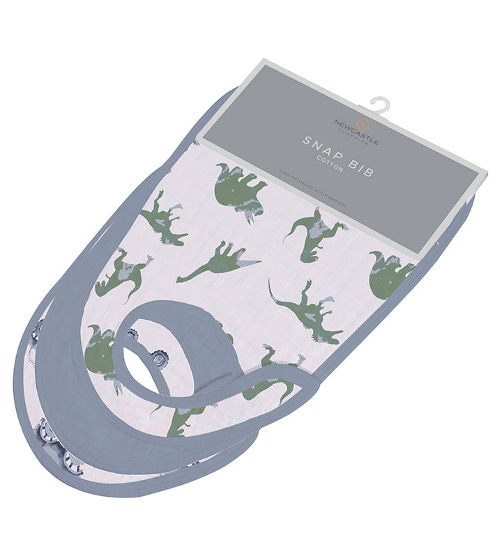 Rough Terrain Cotton Snap Bibs 3PK - HoneyBug