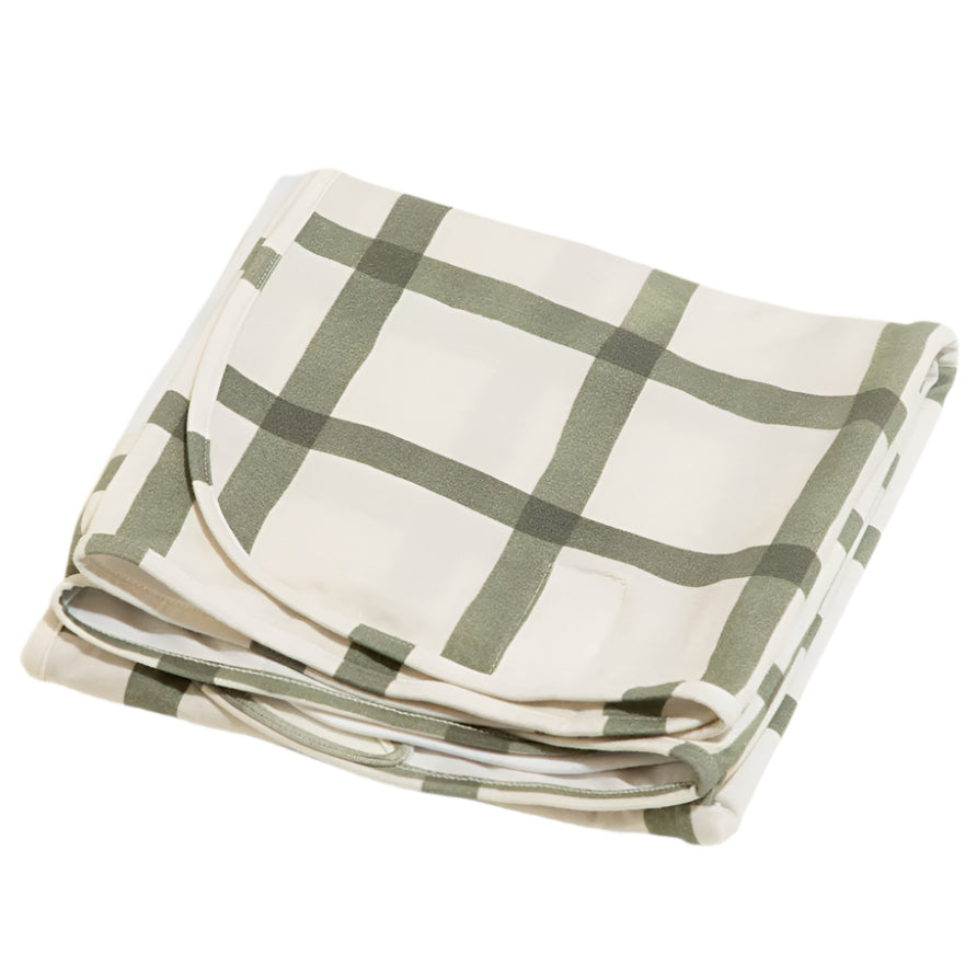 Sage Windowpane Swaddle II - HoneyBug