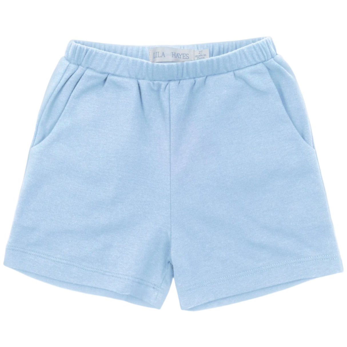 Sawyer Boys' Pima Cotton Play Shorts - Light Blue - HoneyBug
