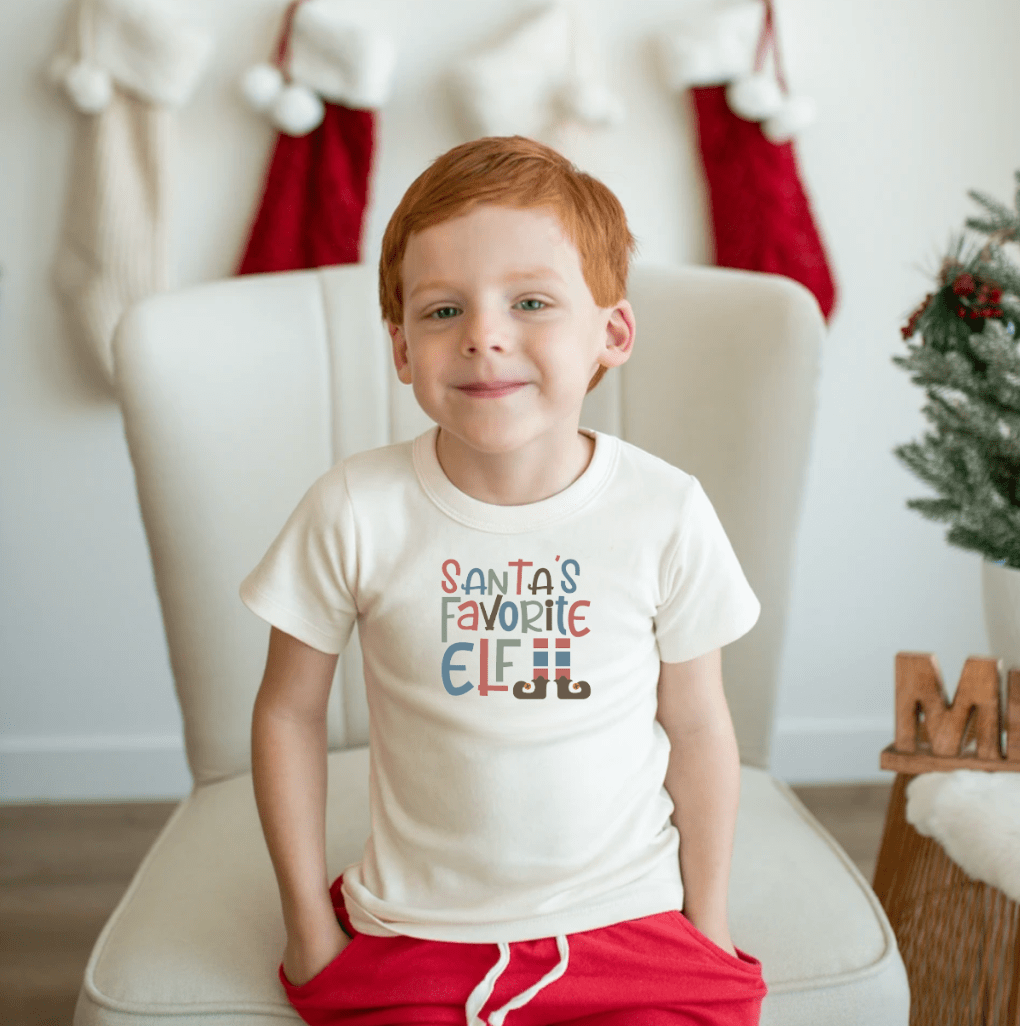 graphic tee | santas favorite elf - HoneyBug