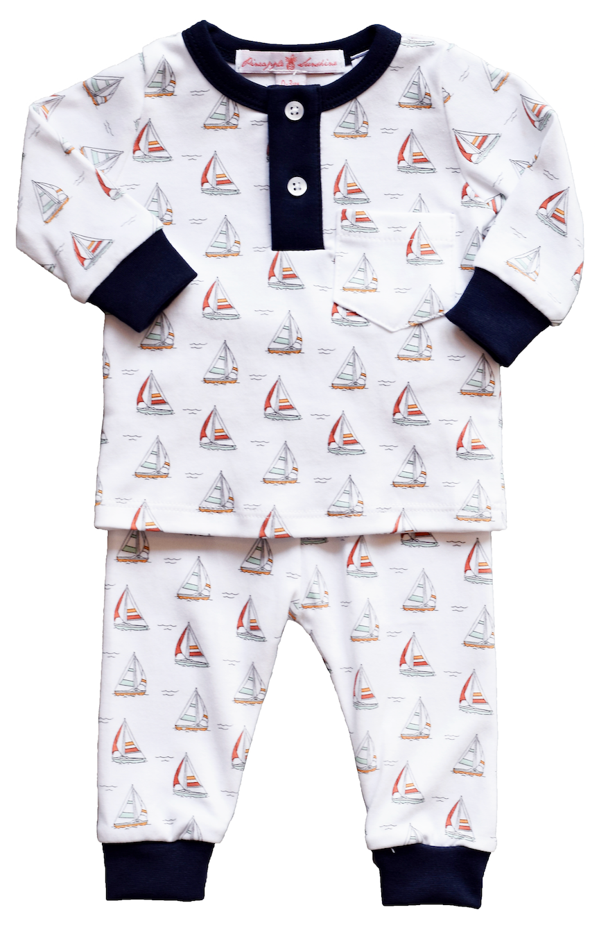 Sailboat Pajama Set - HoneyBug